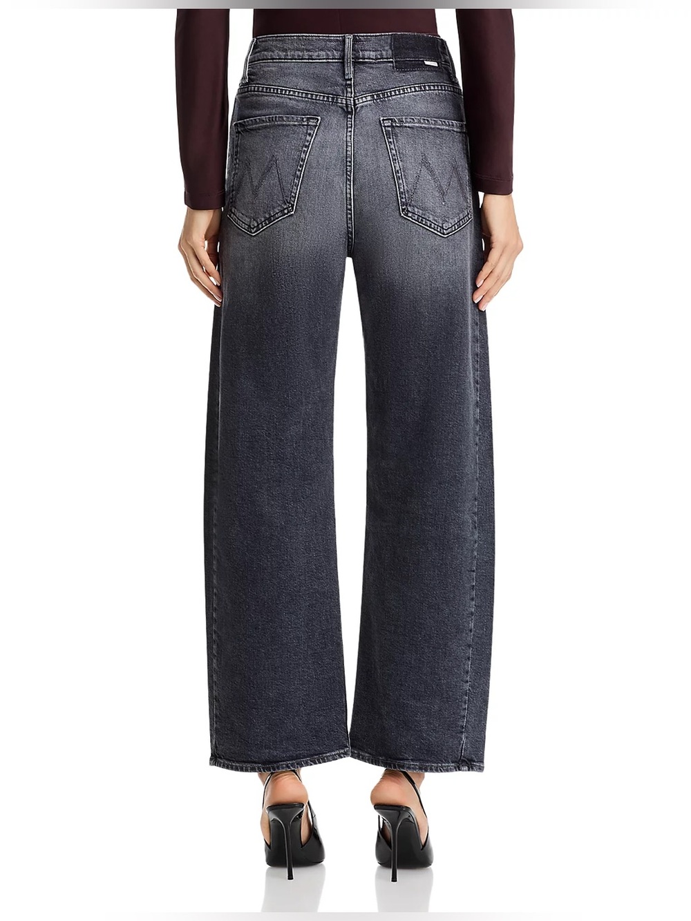 MOTHER SUPERIOR Jeans Half-Pipe Flood Outta Sight Washed Charcoal Gray Size 27 - Picture 3 of 16